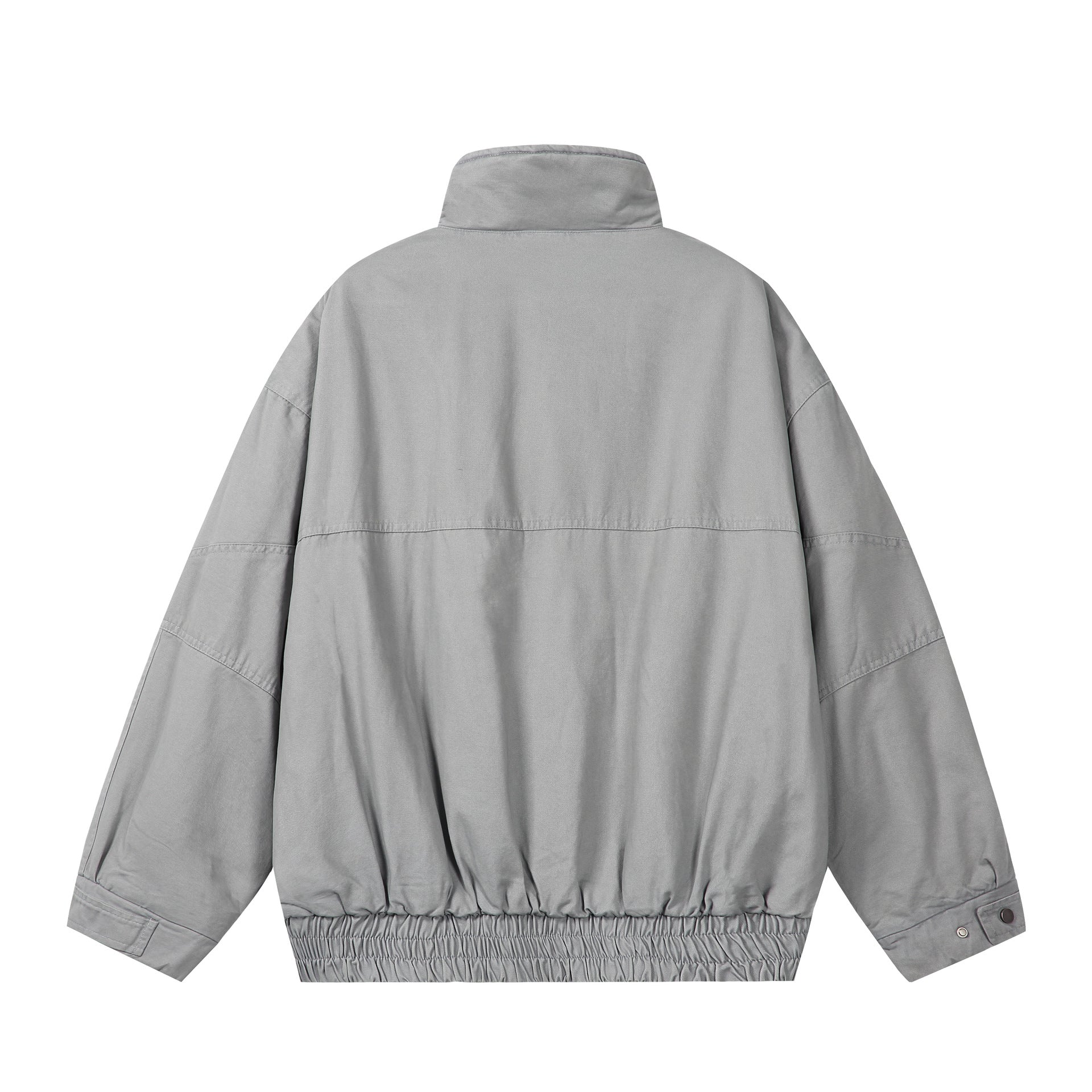 Unisex Boxy-Field jacket with high stand-up collar, flap pockets and elastic hem Chichicherry