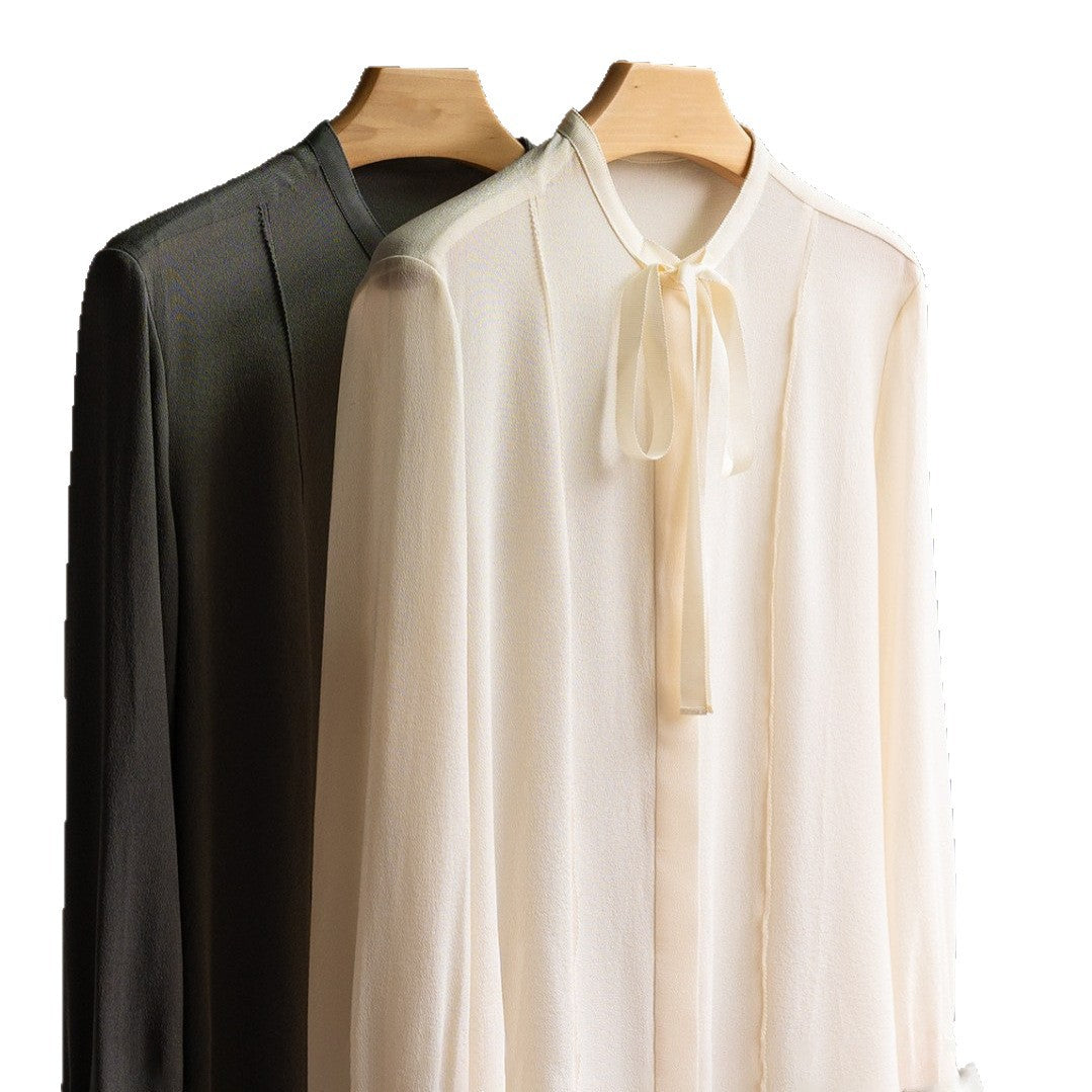 Ladies Noble Blouse with Bow Detail Chichicherry