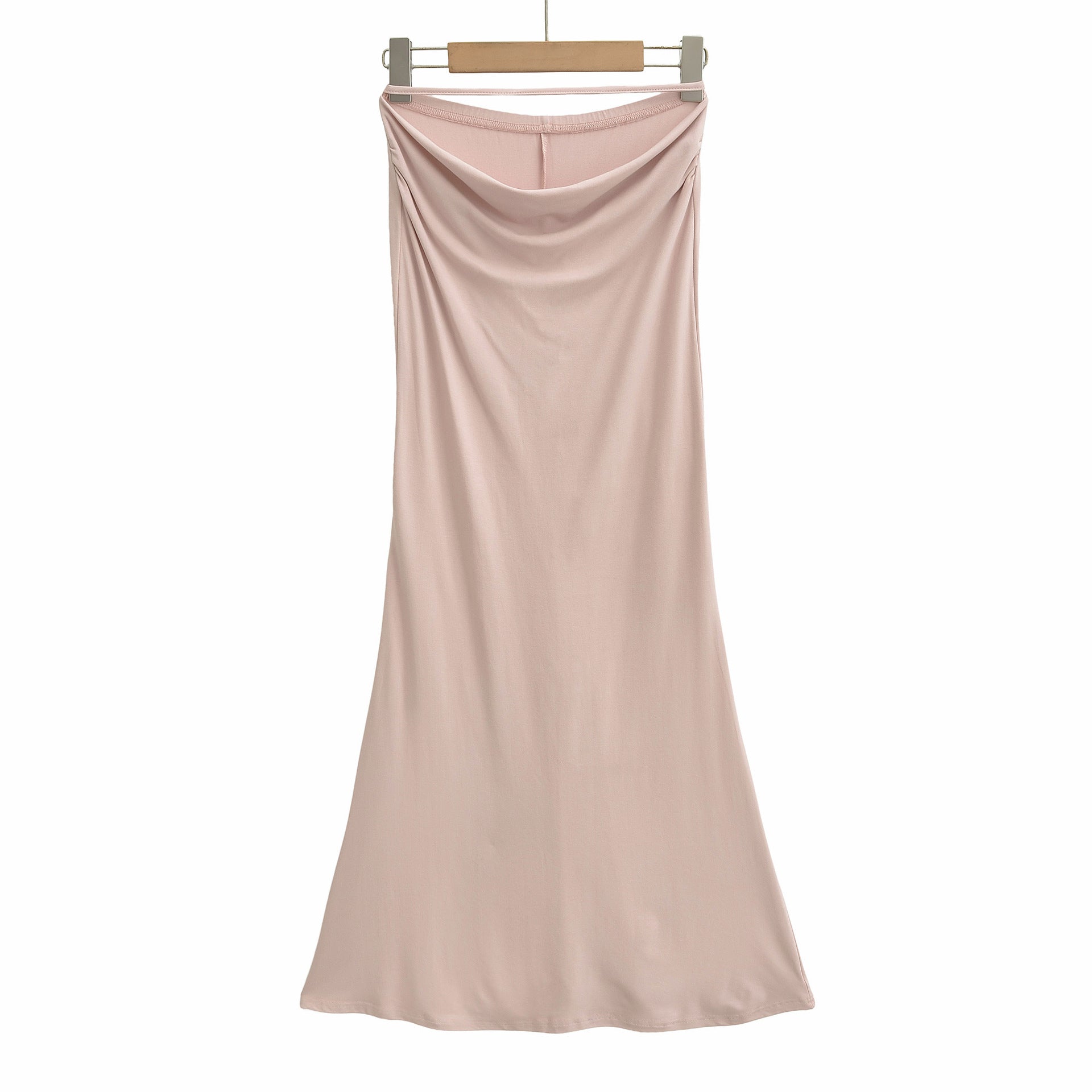 Women's One-Shoulder Two-Piece Set with Ruched Crop Top and Fitted Maxi Skirt Chichicherry