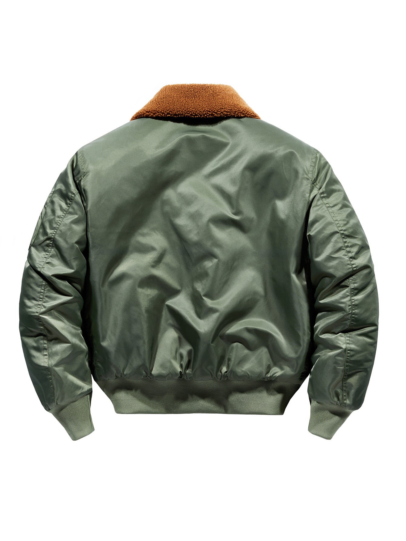 Men's pilot bomber jacket with teddy collar and utility arm pocket Chichicherry