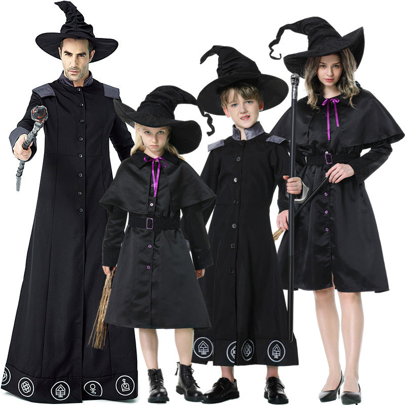 Men's magician costume with detailed symbols and elegant cape Chichicherry