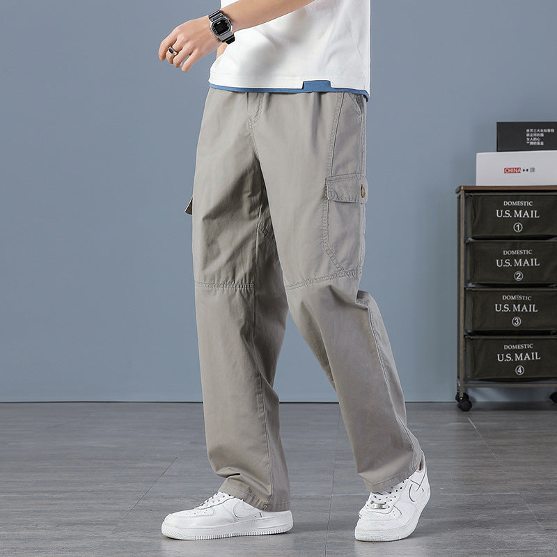 Men's Cargo Pants in Relaxed Fit with Multiple Pockets Chichicherry