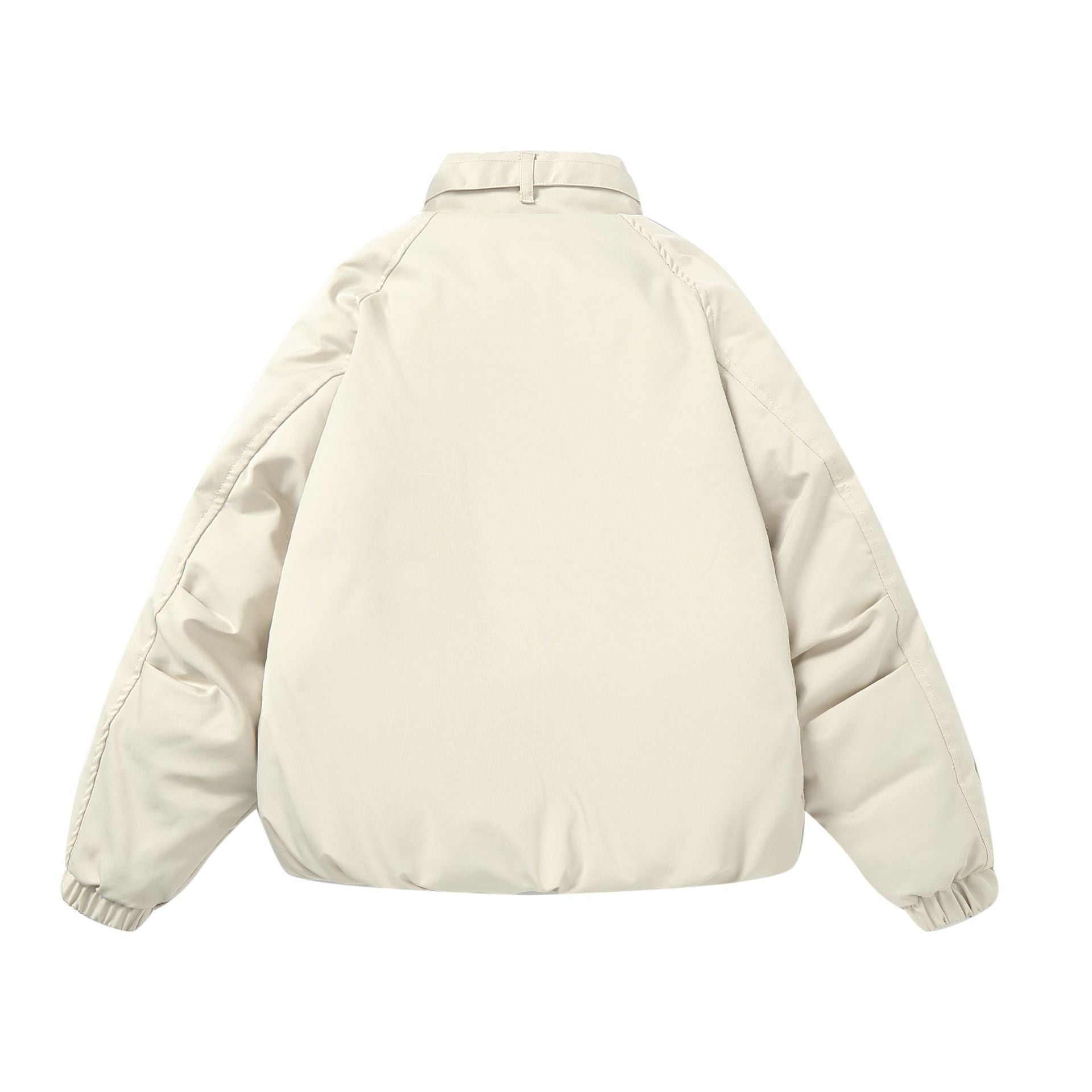 Women Quilted Boxy Bomber with high-collar buckle and diagonal zip pockets Chichicherry