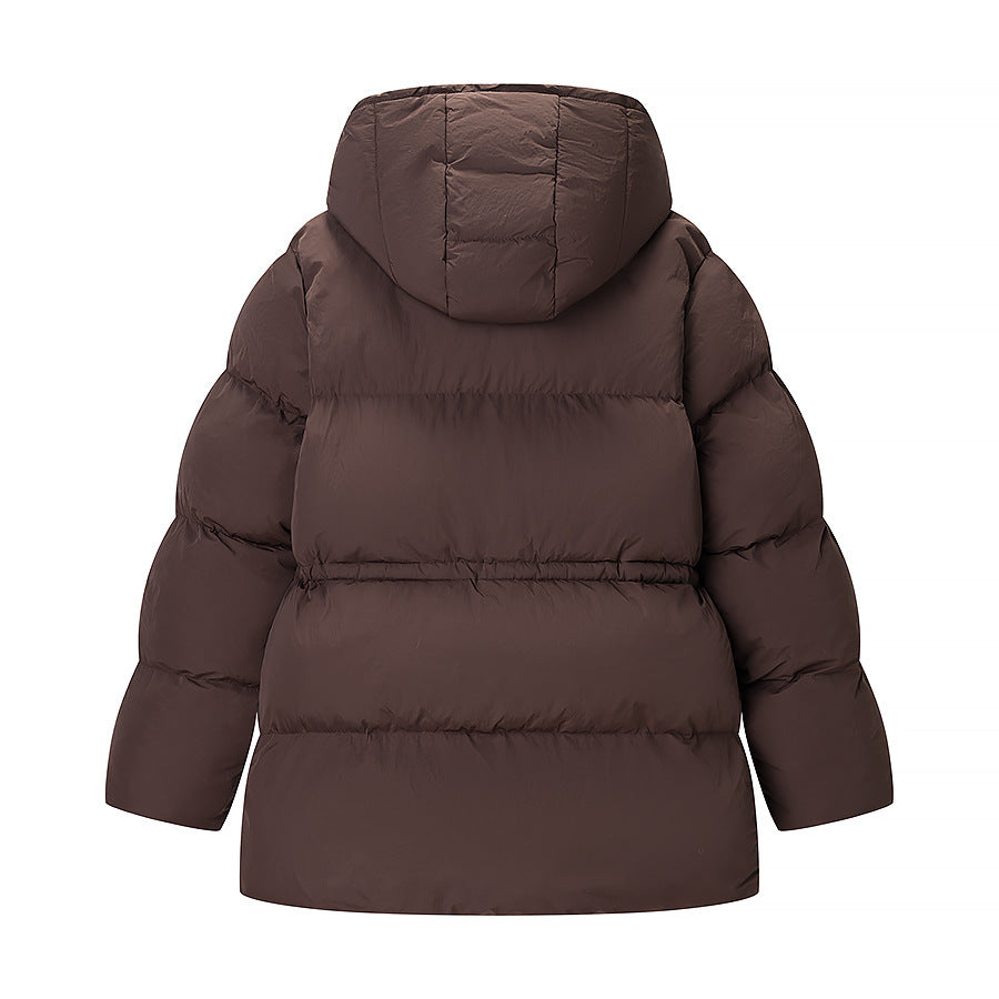 Women Longer padded parka with hood, drawstring waist and oversized silhouette Chichicherry