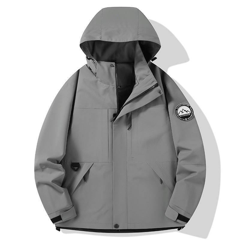 Women's waterproof hardshell outdoor jacket with hood and multifunction pockets Chichicherry
