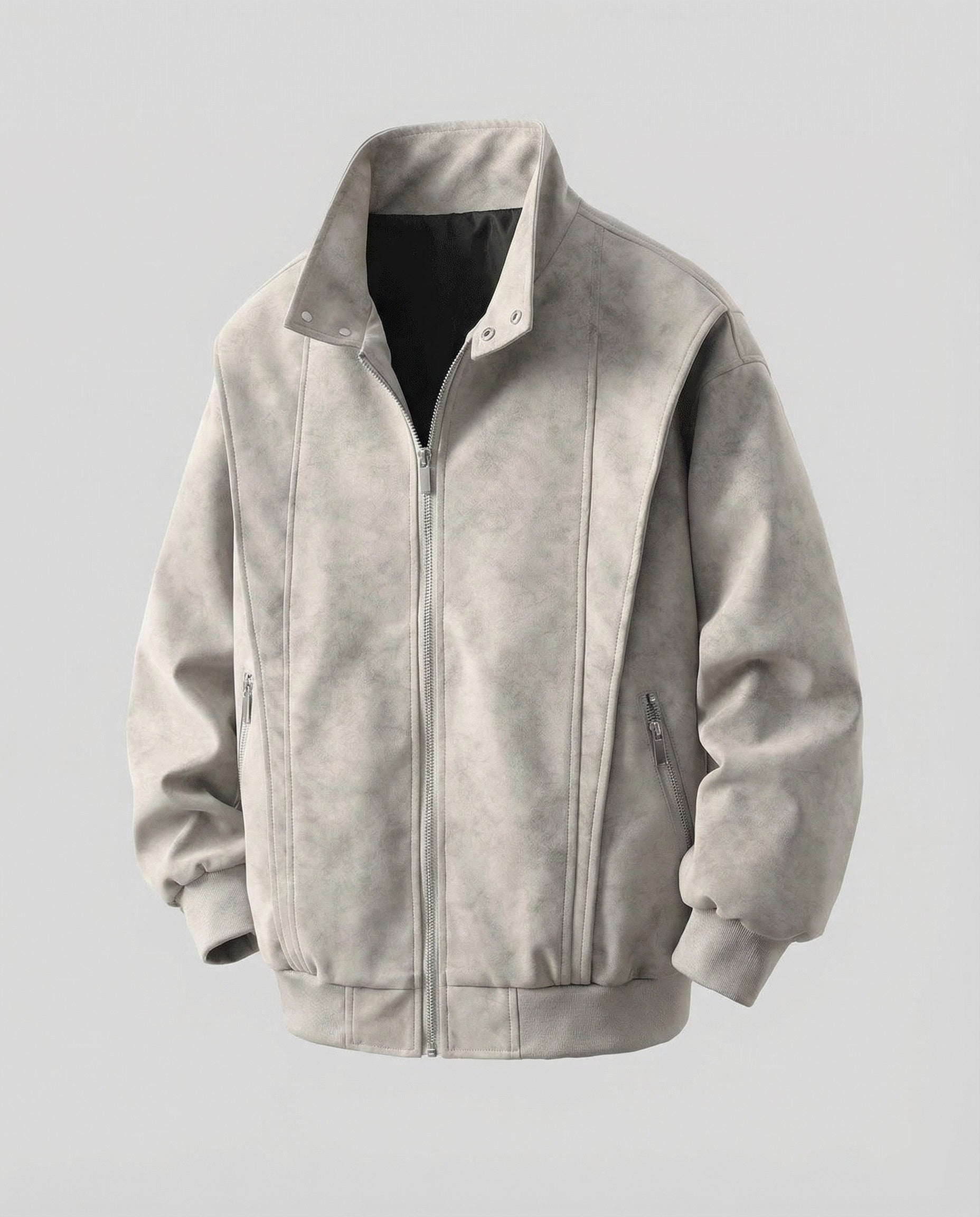 Men's Velour Short Jacket Stand Collar