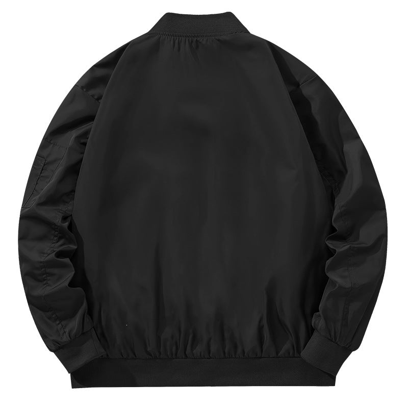 Men's bomber jacket in flight style with contrasting inner lining, sleeve zip pocket & ribbed cuffs Chichicherry