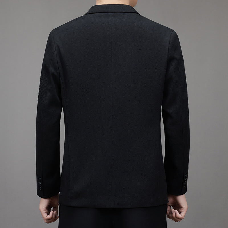 Men's Lightweight Casual Blazer with Three-Quarter Sleeves and Patch Pockets Chichicherry
