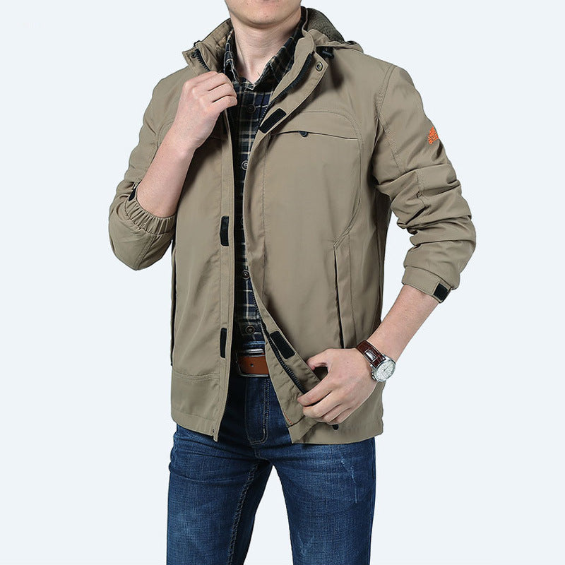 Men's lightweight functional field parka with hood and multifunctional pockets Chichicherry
