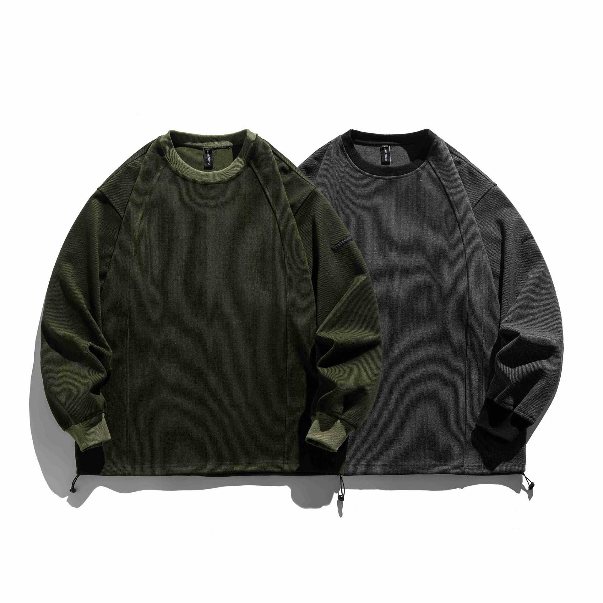 Men's ribbed sweatshirt with drawstring and raglan sleeves Chichicherry