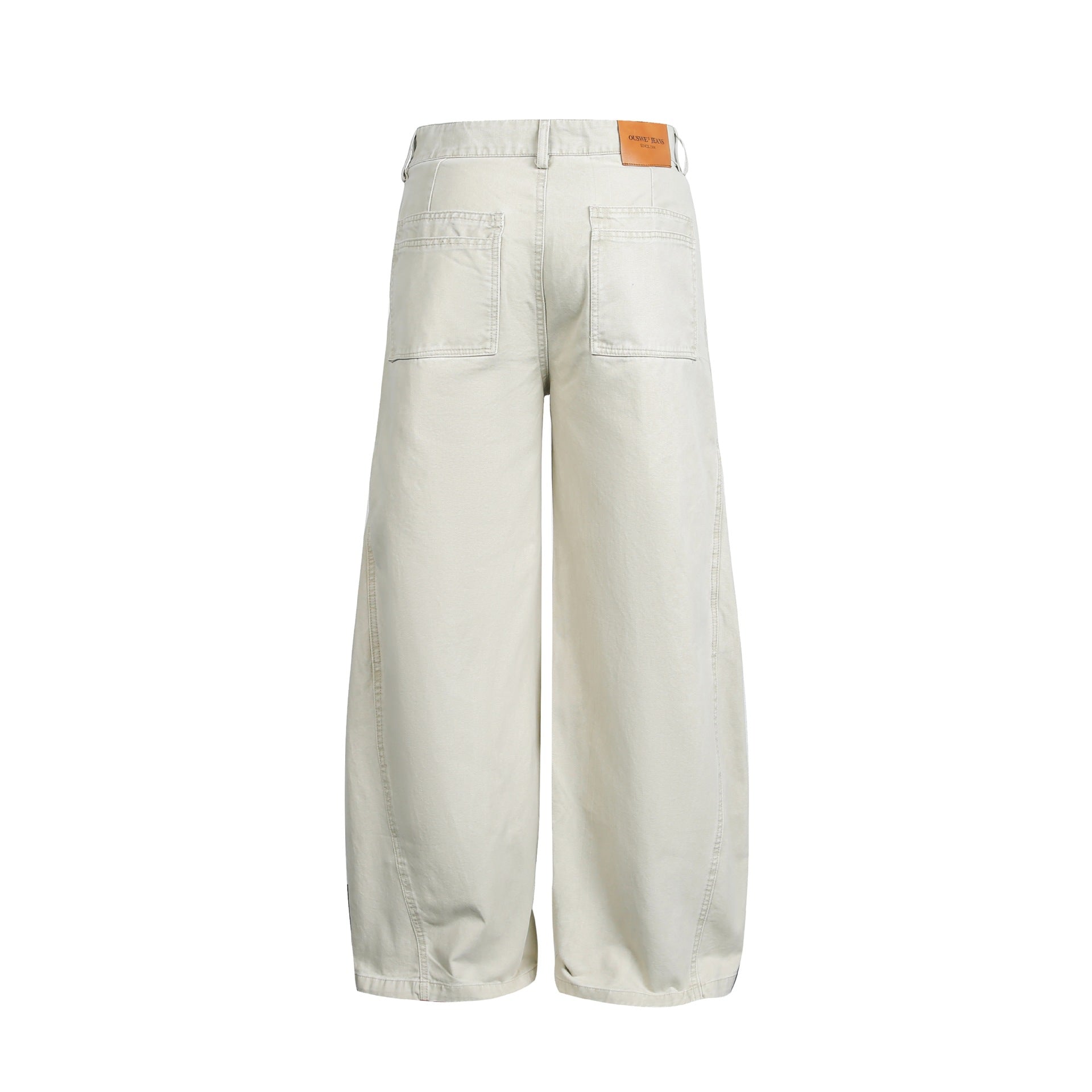 Women's cropped cargo pants with wide legs and fringe trim Chichicherry