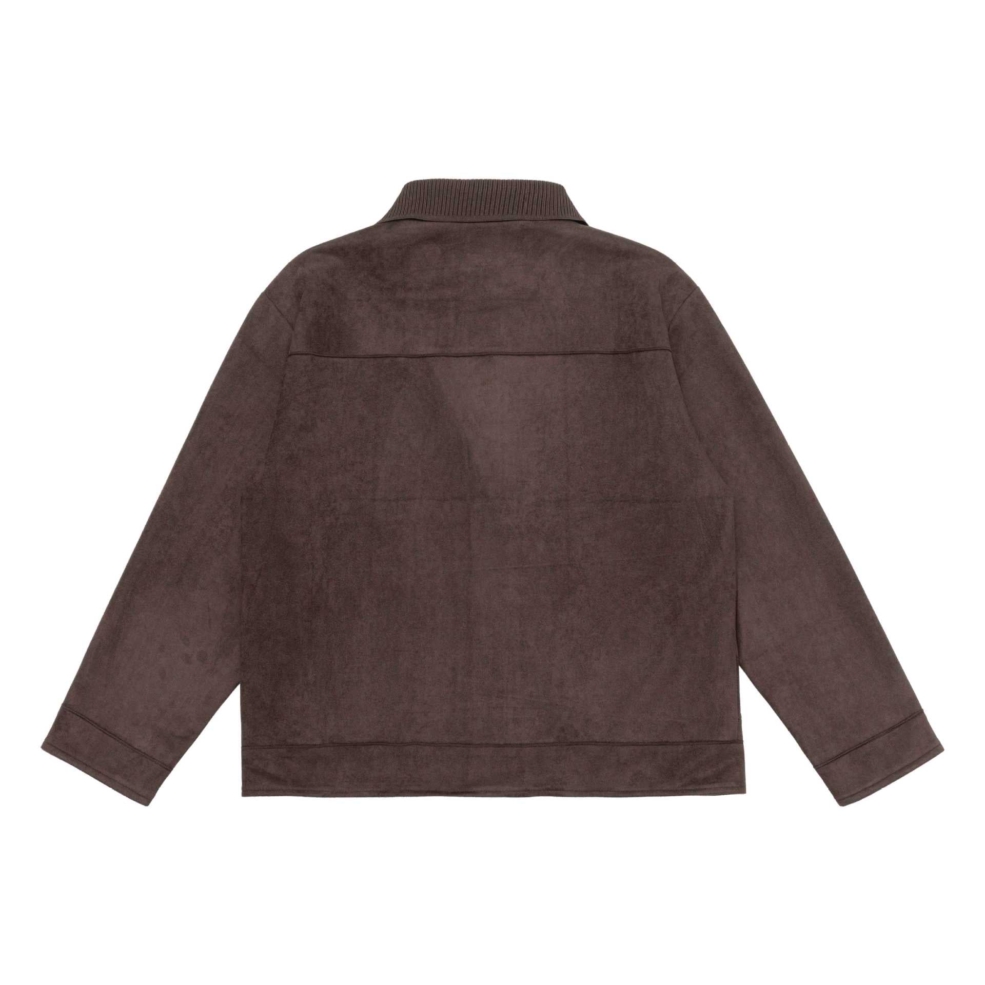 Men's overshirt jacket made of textured velour with ribbed collar Chichicherry