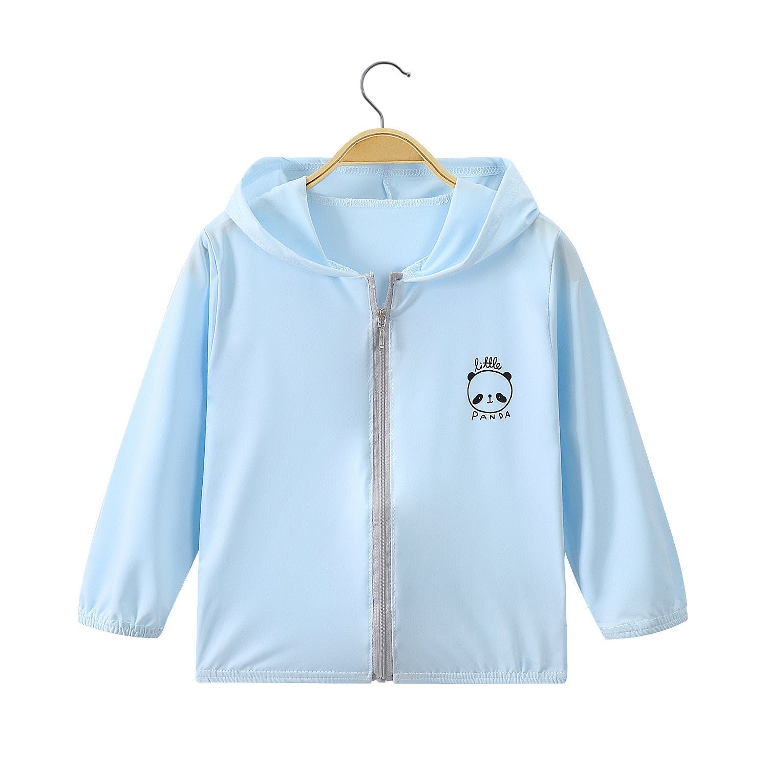Unisex nan lightweight hooded jacket with full zip and cute panda print Chichicherry