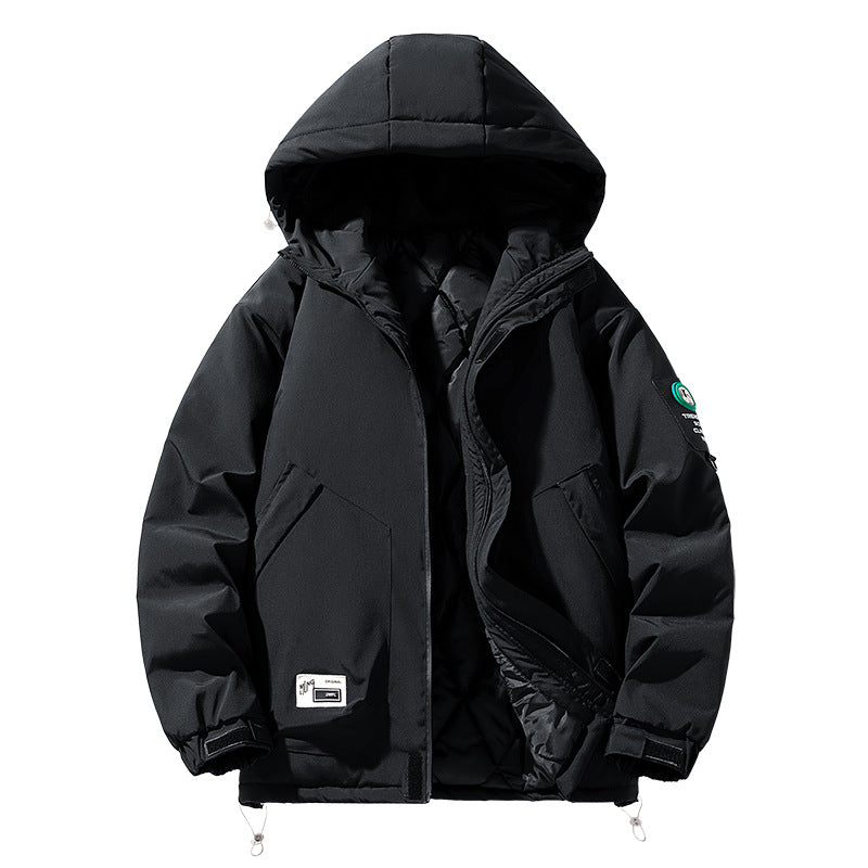 Men's Oversize Utility Hoodie Jacket with Adjustable Hem, Concealed Zipper, and Multifunctional Pockets Chichicherry