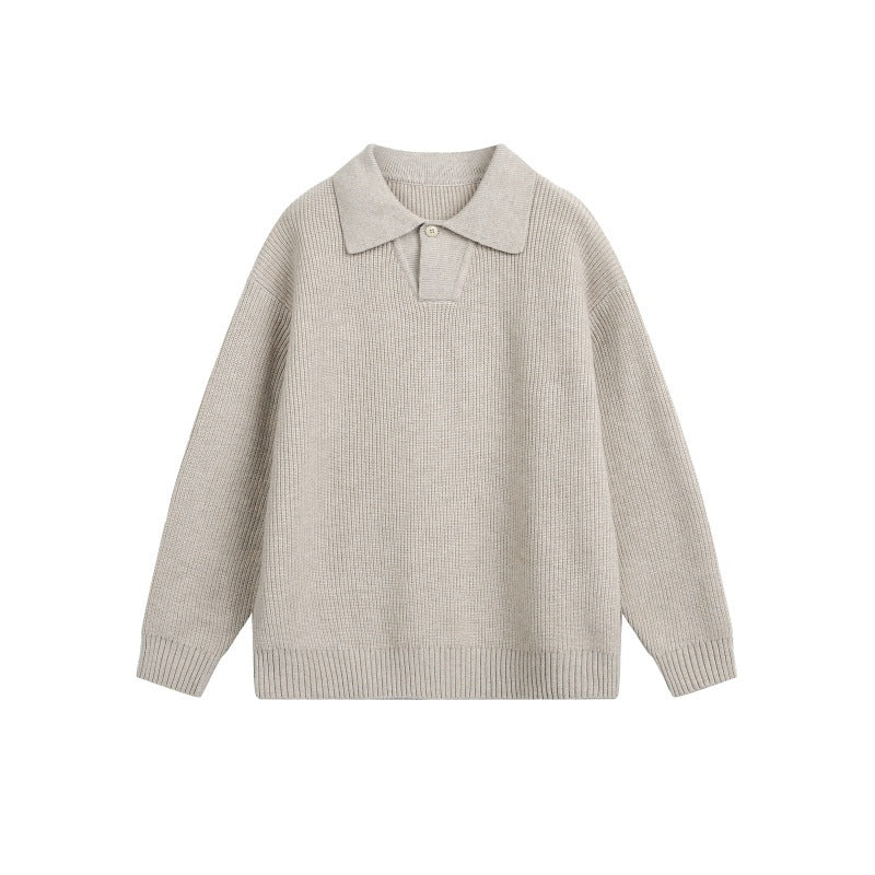 Women’s chunky knit polo with Kent collar and oversized silhouette Chichicherry