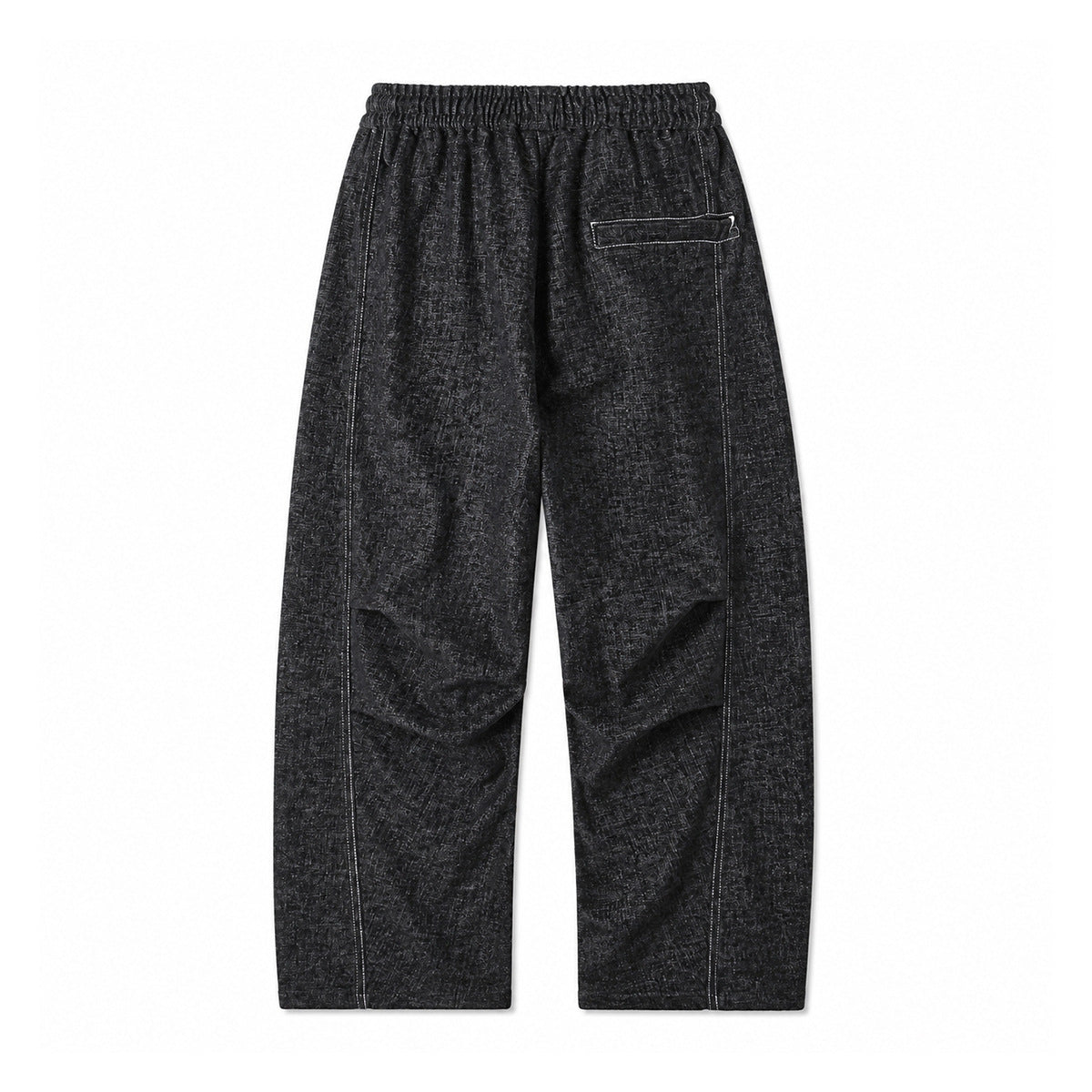 Ladies Wide Relaxed Pants in Denim Look with Elastic Waistband and Drawstring Chichicherry
