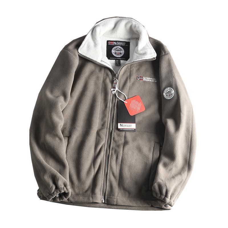 Men's fleece jacket with stand-up collar, full zip and warming microfleece lining Chichicherry
