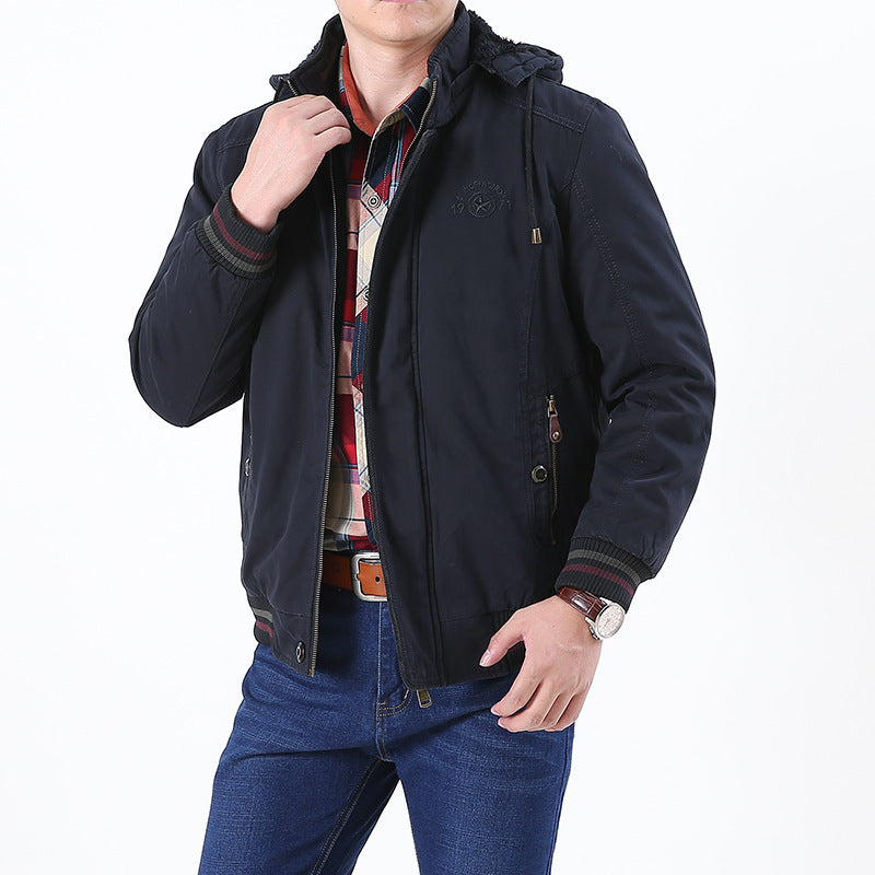 Men's Lightweight Utility Bomber Jacket with Teddy lining and Hood Chichicherry