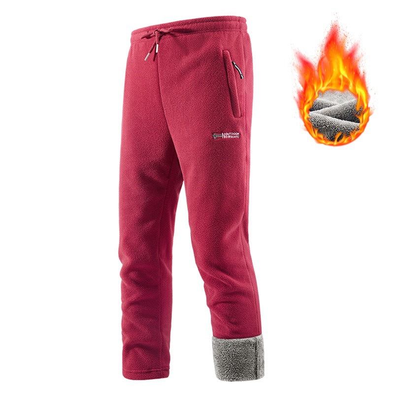 Men's thermal fleece jogging pants with sherpa cuffs, drawstring & zip pockets Chichicherry
