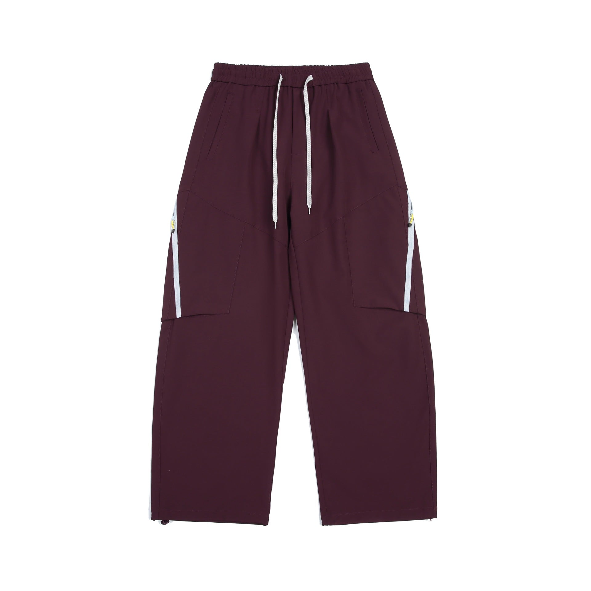 Men's Technical Cargo Training Pants with Elastic Waistband and Zipper Pockets Chichicherry