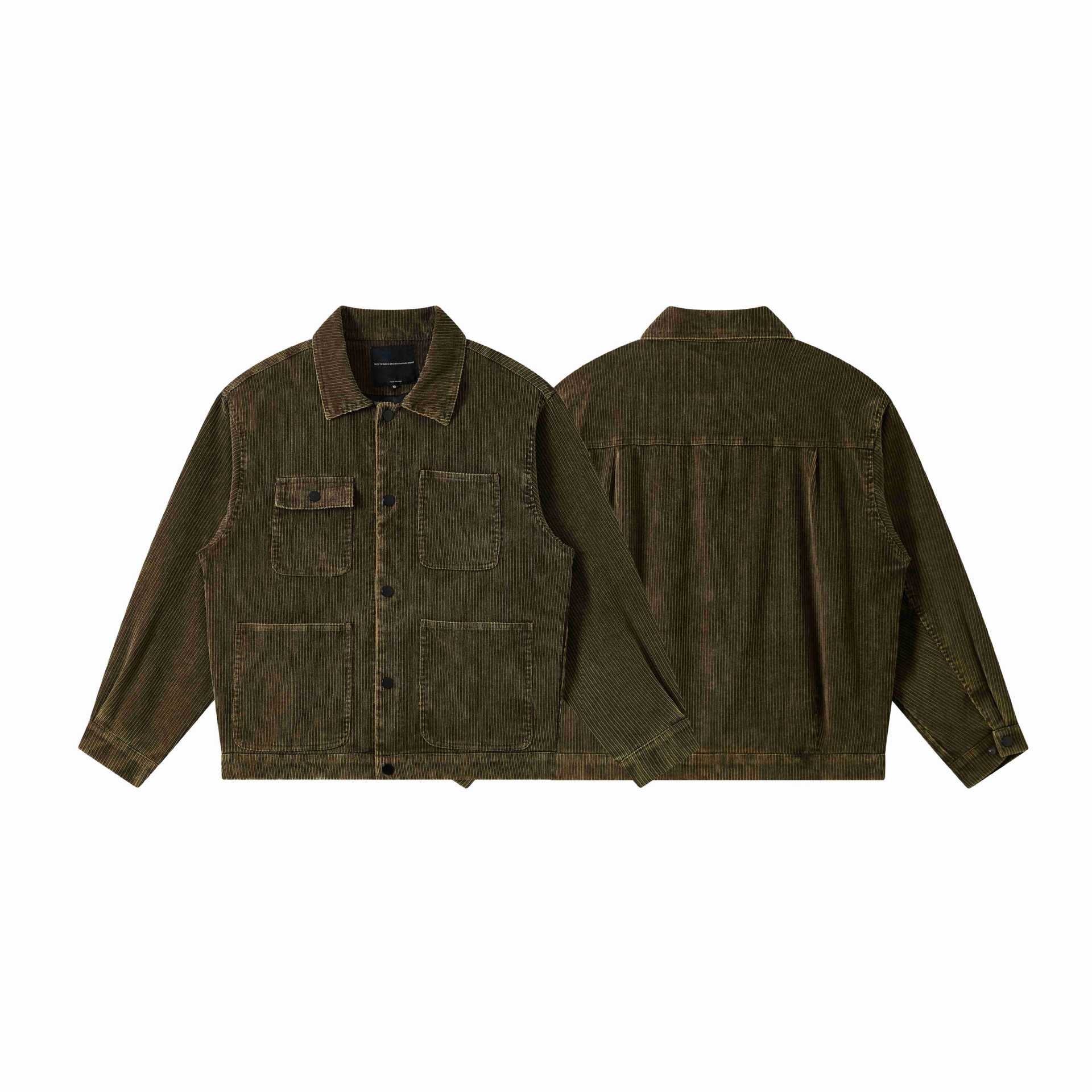 Men's cord workwear blouson with flap pockets and boxy fit Chichicherry