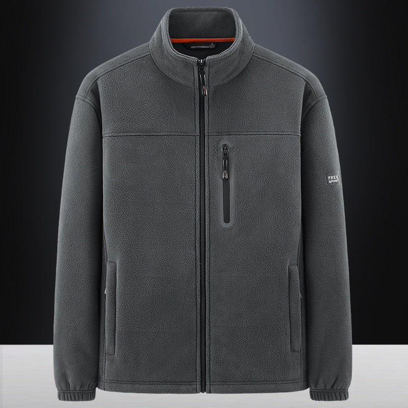 Men's technical fleece jacket with polar structure, water-repellent chest pocket and elastic cuffs Chichicherry