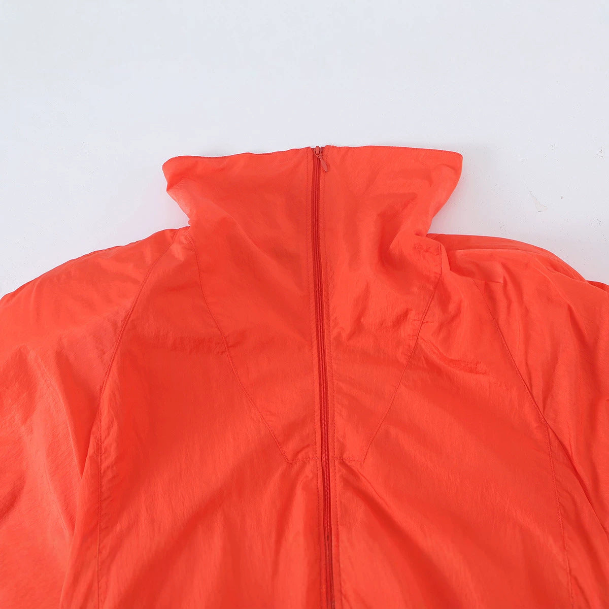 Ladies Light Wind Jacket with High Collar, Drawstring Waist and Elastic Cuffs Chichicherry