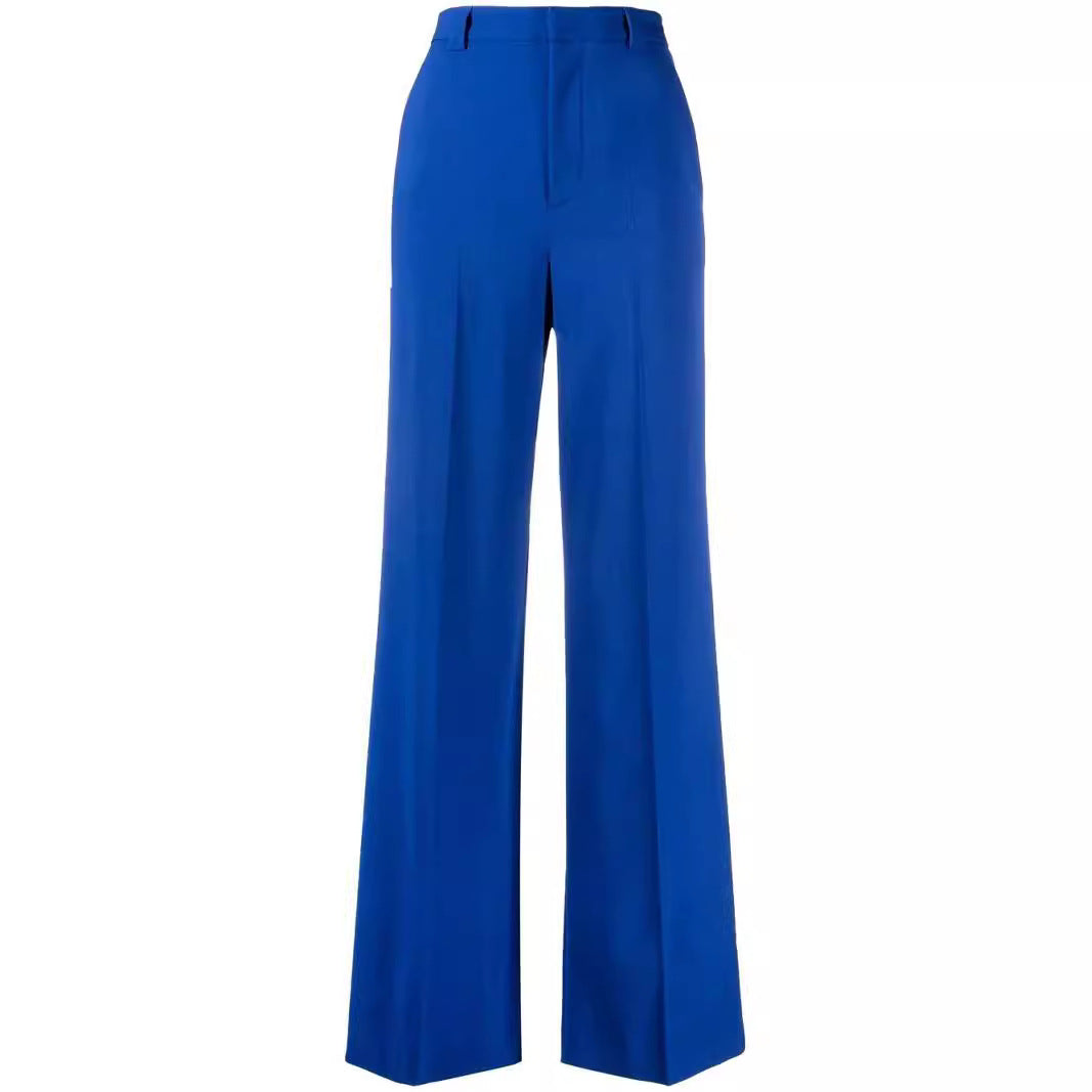 Women High-Waist Wide-Leg Trousers in Tailoring Look Chichicherry