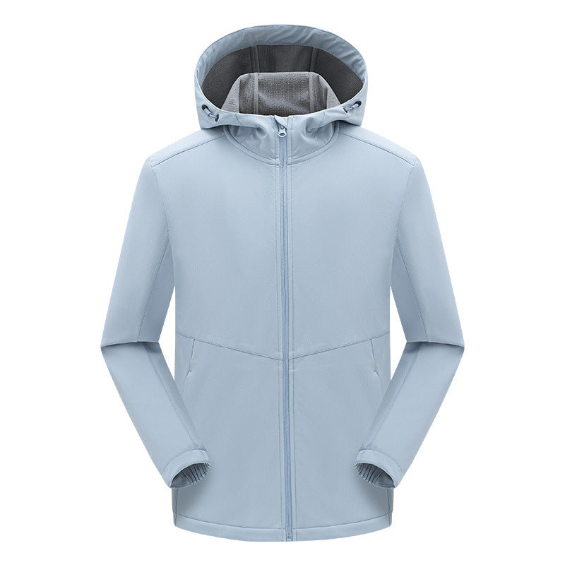 Men's technical softshell jacket with fleece-lined hood and elastic stretch cut Chichicherry