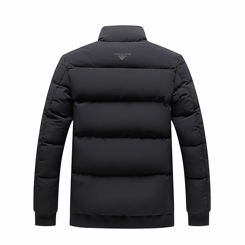 Men's short padded quilted jacket with camouflage lining, ribbed cuffs, and zip pockets Chichicherry