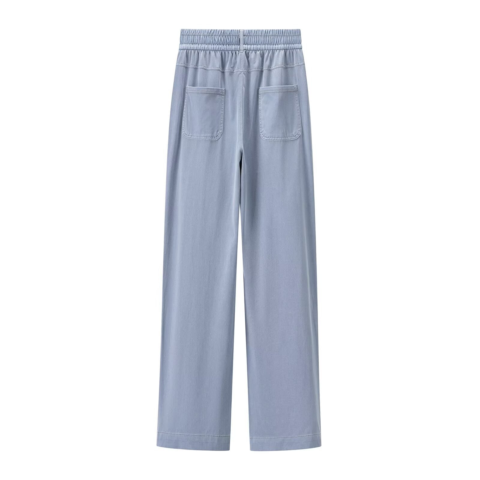 Women's loose high-waist lounge pants made of flowing viscose look with elastic waistband and side pockets Chichicherry