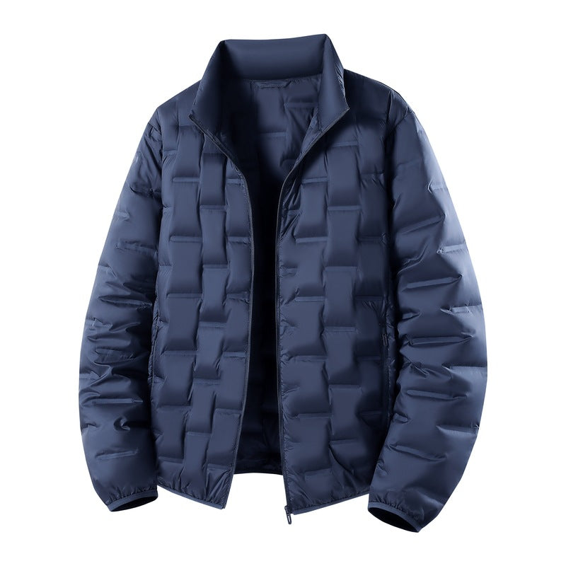 Men's ultralight quilted insulation jacket with stand-up collar and minimalist design Chichicherry