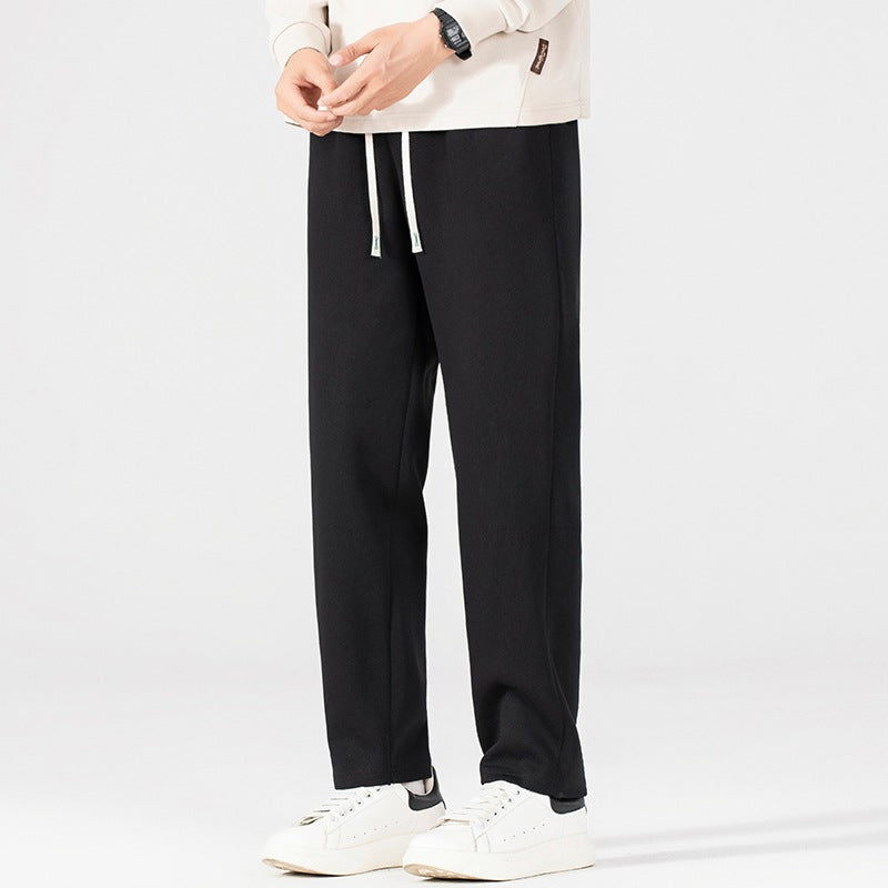 Men's loose-fitting fleece jogging pants with drawstring waistband and elastic leg cuffs Chichicherry