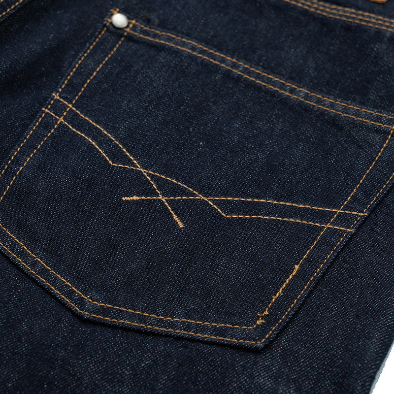 Women Relaxed-Fit High-Waist Denim Pants with Wide Legs and Distinctive Seam Design Chichicherry