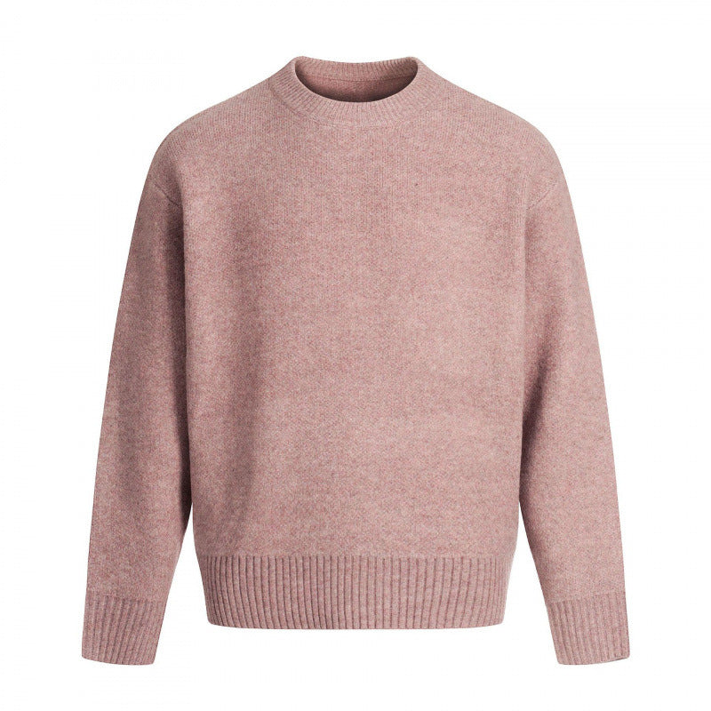 Unisex Oversize fine knit sweater with round neck, cropped hem and raglan sleeves Chichicherry