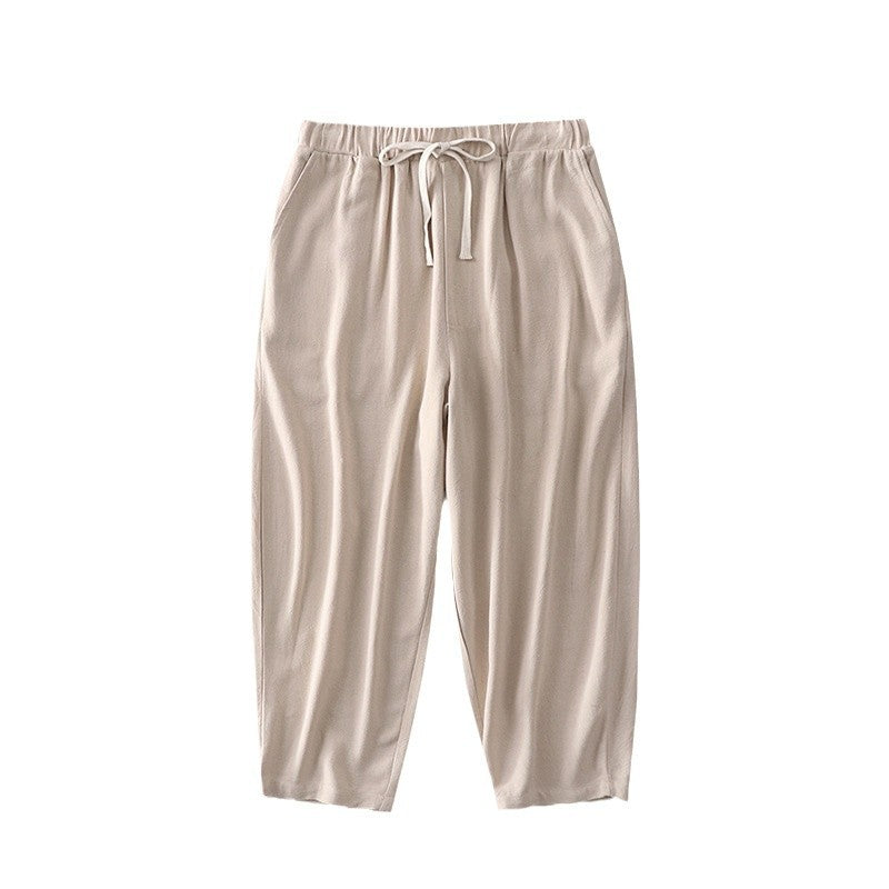 Women's loosely cut leisure pants with elastic waistband and drawstring Chichicherry