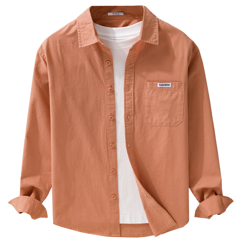 Men's Lightweight Cotton Overshirt with Chest Pocket, Soft Touch and Relaxed Fit Chichicherry