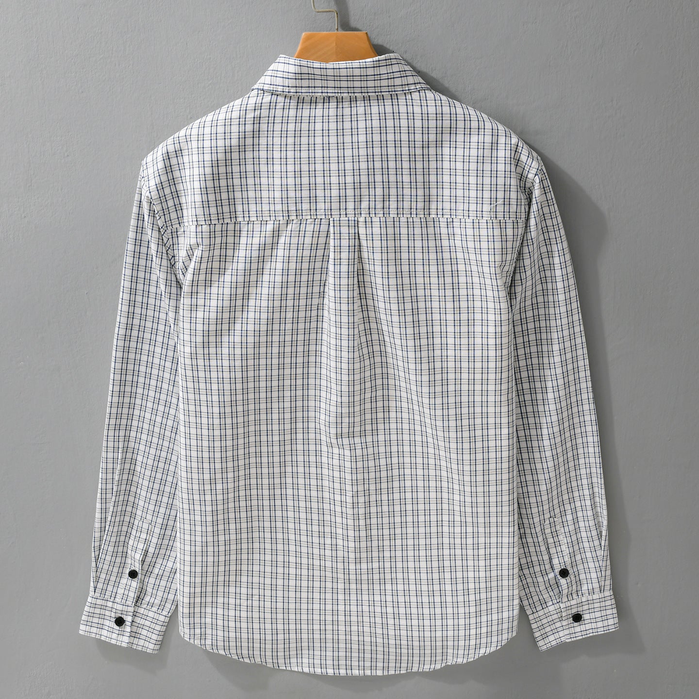 Men's cotton overshirt with fine check pattern and Kent collar Chichicherry