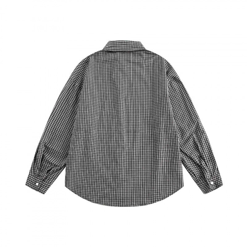 [Unisex Oversize Shirt Jacket in Boxy Cut with Chest Pocket Chichicherry] Chichicherry