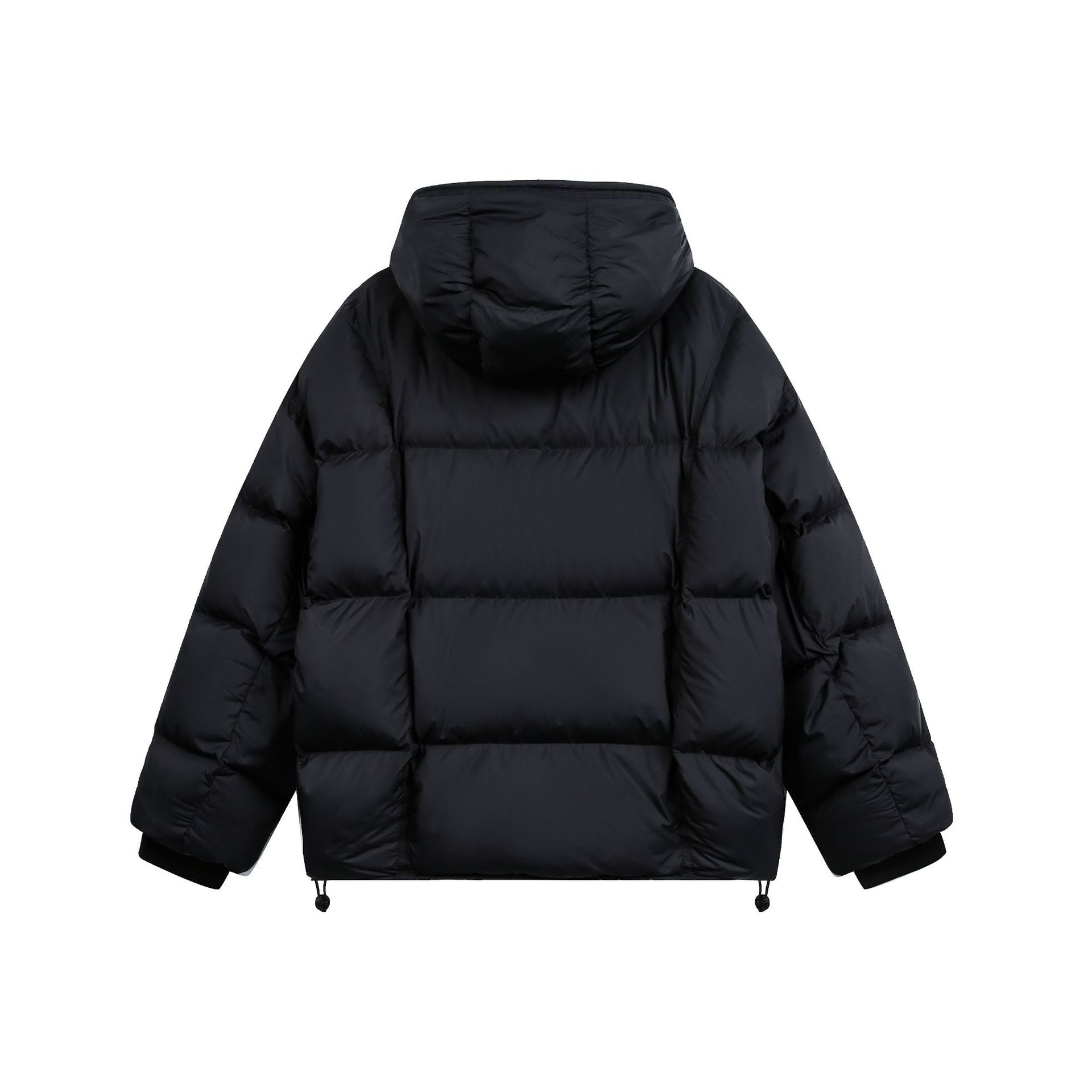 Women Short Padded Hooded Jacket with Drawstring and Zipper Chichicherry