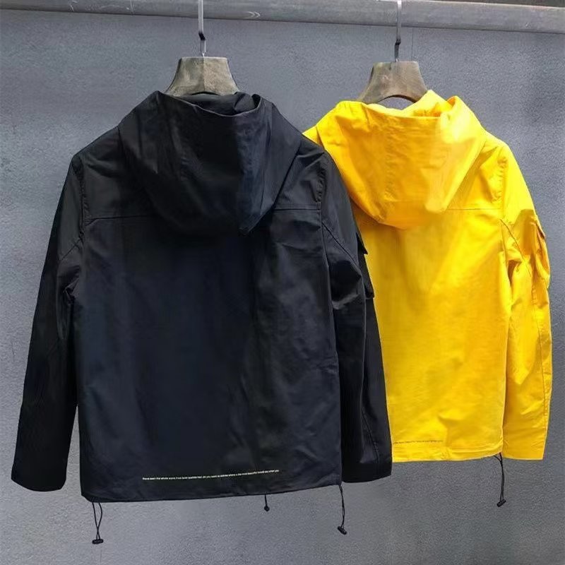 Herren Utility-Outdoorjacke mit Kapuze, Mehrfach-Taschenfront und verstellbarem Saum Chichicherry