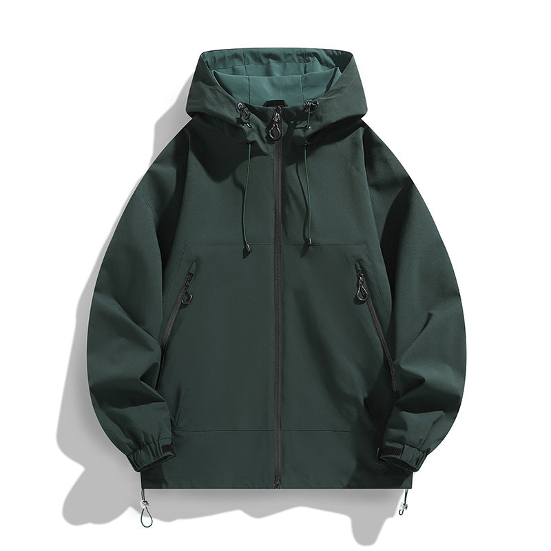 Men's Technical Wind and Water Repellent Hooded Jacket with Adjustable Hem Chichicherry