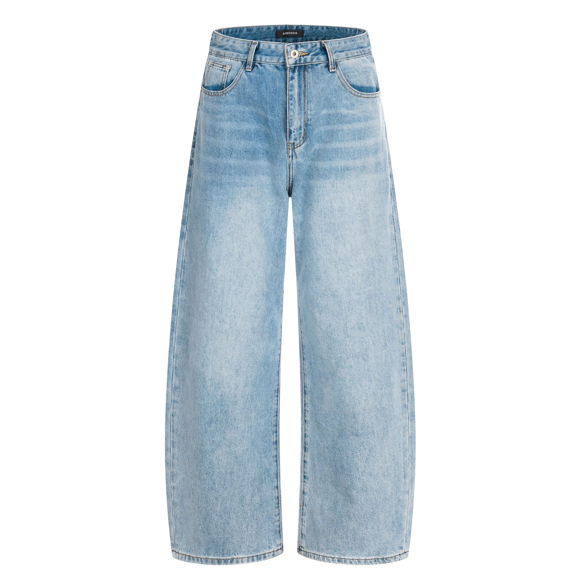 Women Wide Cropped Denim Culotte with High Waist and Five-Pocket Details Chichicherry