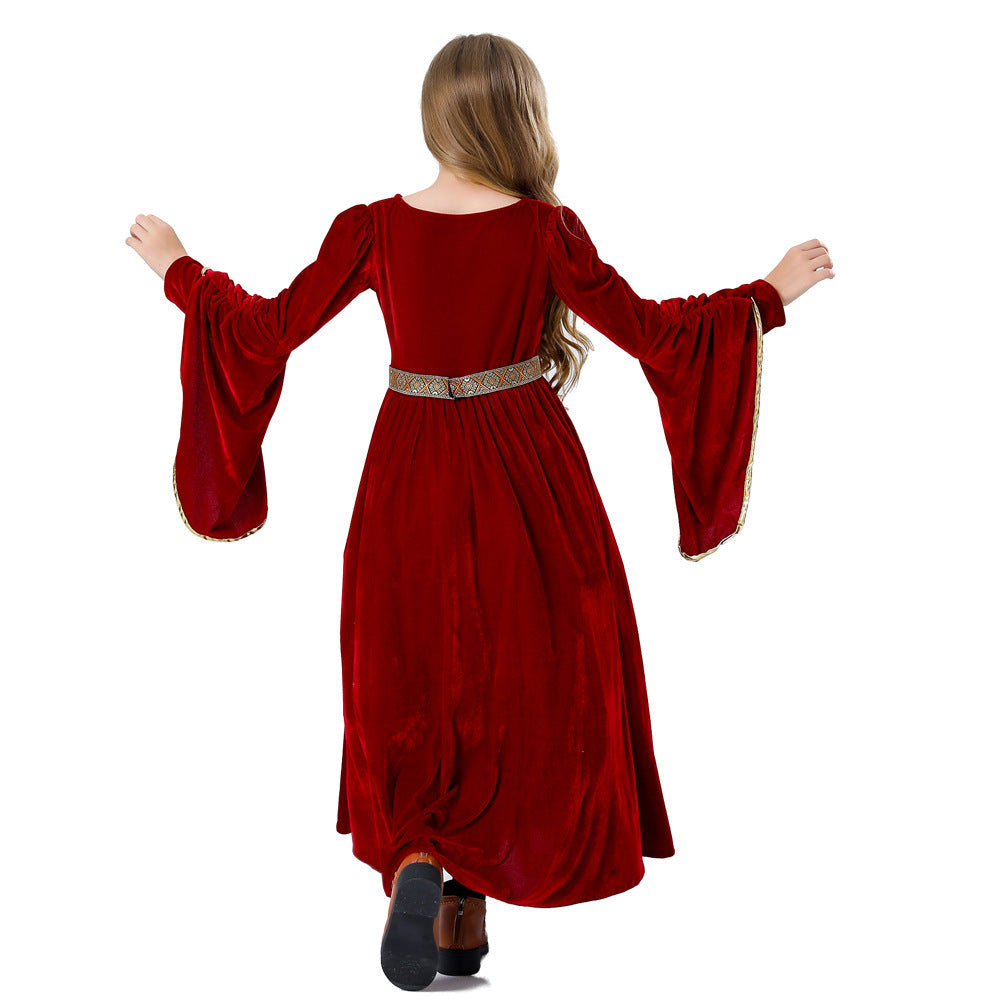 Girls Fairy-tale Velvet Dress with Elegant Details Chichicherry