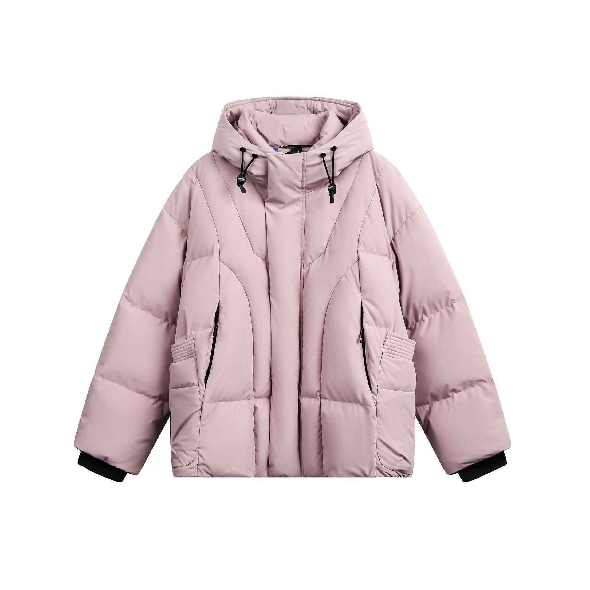 Ladies wide-cut padded parka with high collar, hood, and cargo pockets Chichicherry
