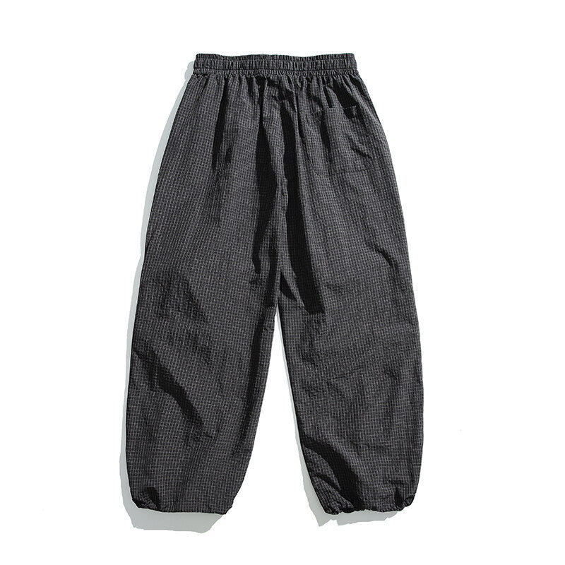 Unisex Lightweight Ripstop Cargo Pants with Multiple Flap Pockets and Elastic Hem Chichicherry