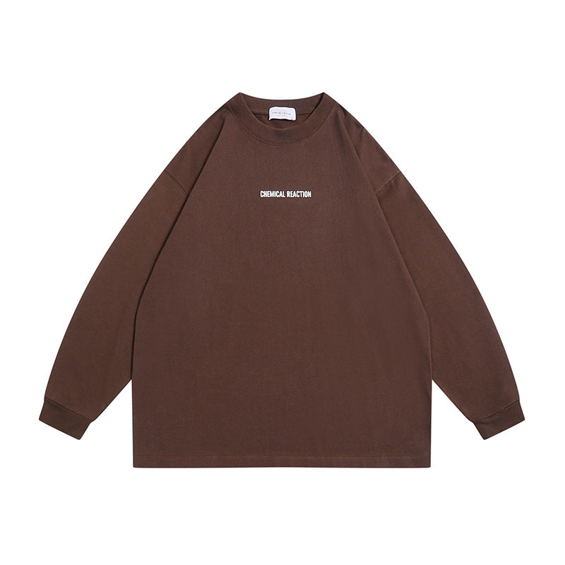Unisex Oversize-Longsleeve shirt made of cotton blend with small chest print and ribbed cuffs Chichicherry