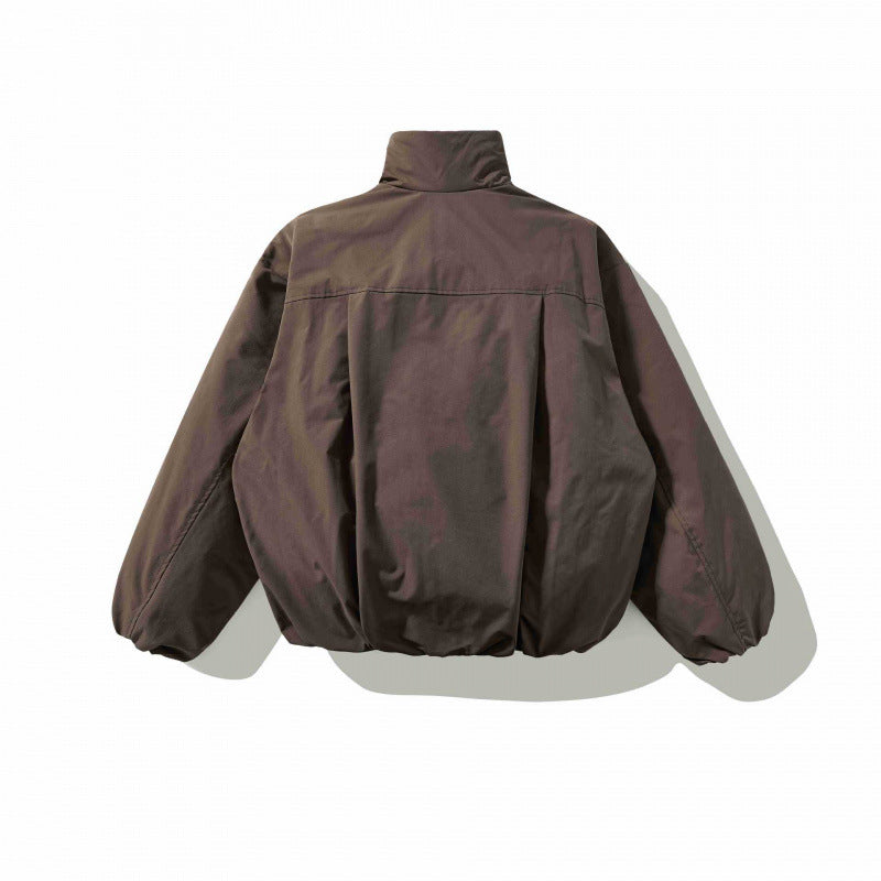 Unisex Short padded jacket with balloon sleeves and high stand-up collar Chichicherry