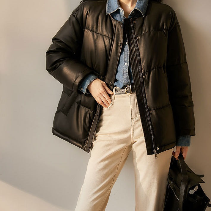 Women's quilted jacket with high collar Chichicherry