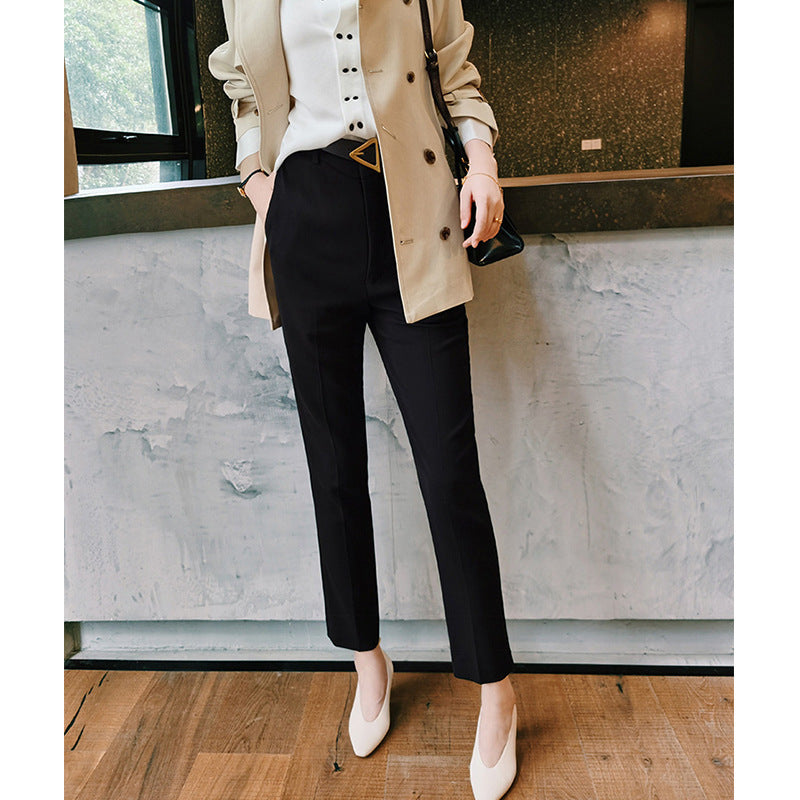 Ladies Elegant High-Waisted Suit Pants Chichicherry